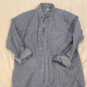 Uniqlo baby blue paisley shirt